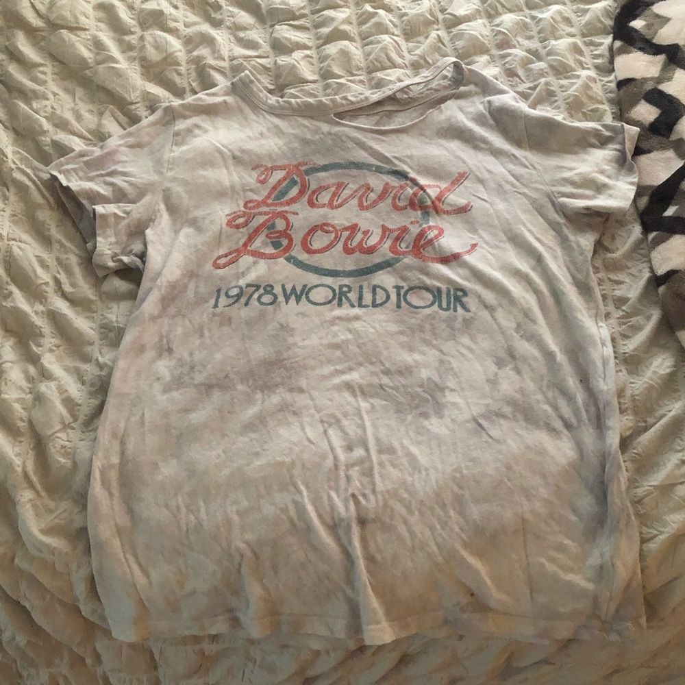 David Bowie neck cut tee